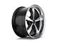 Ridler 652 Gloss Black with Diamond Cut Face and Lip Wheel; 20x8.5; 0mm Offset (05-09 Mustang)