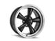 Ridler 675 Matte Black Machined Wheel; 17x7 (05-09 Mustang GT, V6)