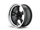 Ridler 675 Matte Black Machined Wheel; 17x7 (05-09 Mustang GT, V6)