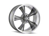 Ridler 695 Gloss Grey Machined Wheel; 20x8.5; 0mm Offset (05-09 Mustang)