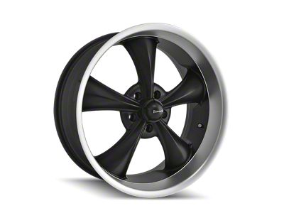 Ridler 695 Matte Black Machined Wheel; 17x7; 0mm Offset (05-09 Mustang GT, V6)