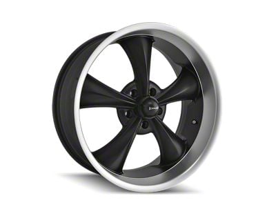 Ridler 695 Matte Black Machined Wheel; 17x8 (05-09 Mustang GT, V6)