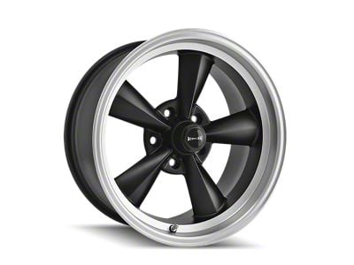 Ridler 675 Matte Black Machined Wheel; 17x7; 0mm Offset (10-14 Mustang GT w/o Performance Pack, V6)