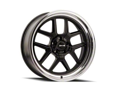 Ridler 610 Matte Black with Polished Lip Wheel; 20x8.5 (15-23 Mustang, Excluding GT500)