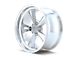 Ridler 675 Polished Wheel; 17x8; 0mm Offset (15-23 Mustang GT w/o Performance Pack, , V6)