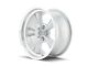 Ridler 675 Satin Silver Machined Wheel; 17x7 (15-23 Mustang GT w/o Performance Pack, , V6)