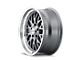 Ridler 607 Gloss Grey Machined Wheel; Rear Only; 20x10 (94-98 Mustang)