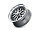 Ridler 607 Gloss Grey Machined Wheel; Rear Only; 20x10 (94-98 Mustang)