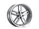 Ridler 608 Gloss Grey Milled Wheel; Rear Only; 20x10 (94-98 Mustang)