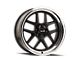 Ridler 610 Matte Black with Polished Lip Wheel; 17x7 (94-98 Mustang)