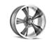 Ridler 695 Gloss Grey Machined Wheel; Rear Only; 20x10 (94-98 Mustang)