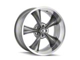 Ridler 695 Gloss Grey Machined Wheel; 20x8.5; 0mm Offset (94-98 Mustang)