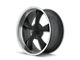 Ridler 695 Matte Black Machined Wheel; Rear Only; 22x10.5 (11-23 RWD Charger, Excluding Widebody)