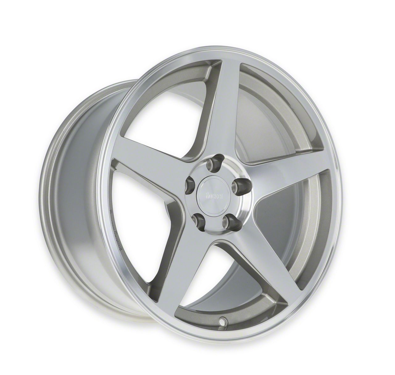 Rocket Racing Wheels Mustang Flare Titanium/Machined Wheel; Rear Only ...