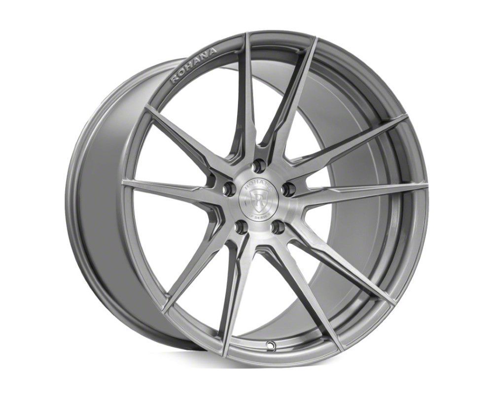 Rohana Wheels Mustang RFX2 Brushed Titanium Wheel; Rear Only; 20x11; 52mm  Offset RFX220115114BT52M (15-23 Mustang, Excluding GT500) - Free Shipping