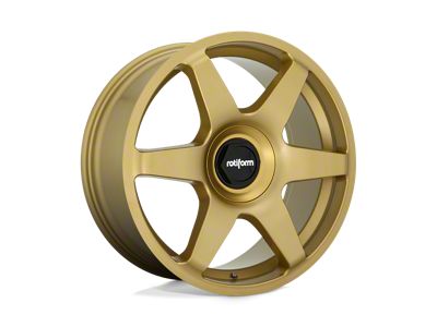 Rotiform SIX Matte Gold Wheel; 19x8.5; 45mm Offset (05-09 Mustang GT, V6)