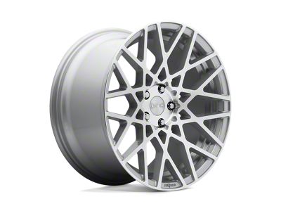 Rotiform BLQ Gloss Silver Machined Wheel; 19x8.5; 35mm Offset (10-15 Camaro, Excluding ZL1)