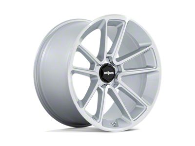 Rotiform BTL Gloss Silver with Machined Face Wheel; Rear Only; 21x10.5 (10-15 Camaro)