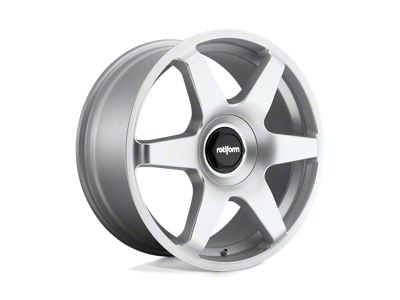 Rotiform SIX Gloss Silver Wheel; 18x8.5; 35mm Offset (10-14 Mustang GT w/o Performance Pack, V6)