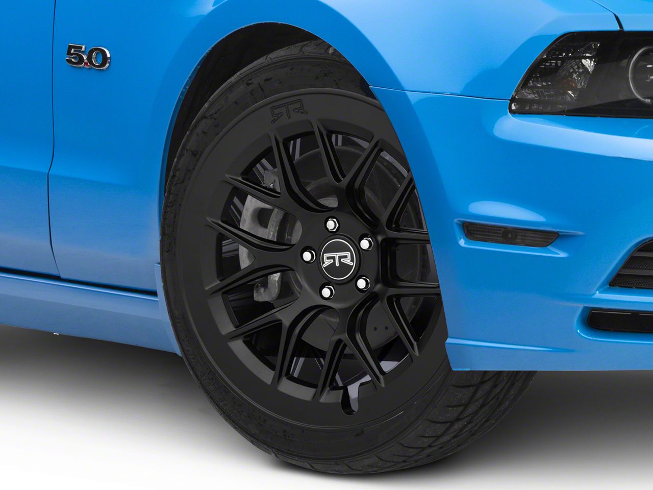 RTR Mustang Aero 7 Satin Black Wheel; 20x9.5; 33mm Offset 853SB-2096533 ...