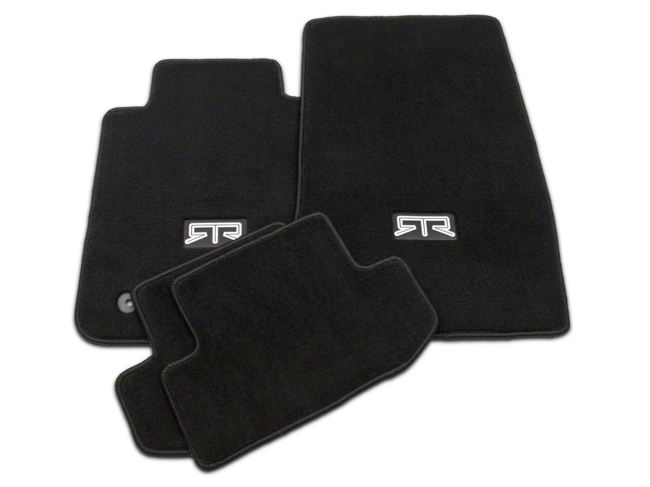 RTR Mustang Front and Rear Floor Mats with RTR Logo; Black FF117201 (15 ...