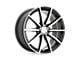 RUFF Burnout Gloss Black with Machined Face Wheel; 18x8 (05-09 Mustang GT, V6)