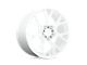 RUFF Drift Gloss White Wheel; 17x7.5 (10-14 Mustang GT w/o Performance Pack, V6)