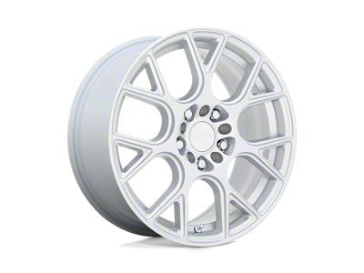 RUFF Drift Silver Wheel; 18x8 (10-14 Mustang GT w/o Performance Pack, V6)