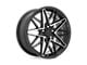 RUFF Clutch Gloss Black with Machined Face Wheel; 18x8; 38mm Offset (24-25 Mustang)