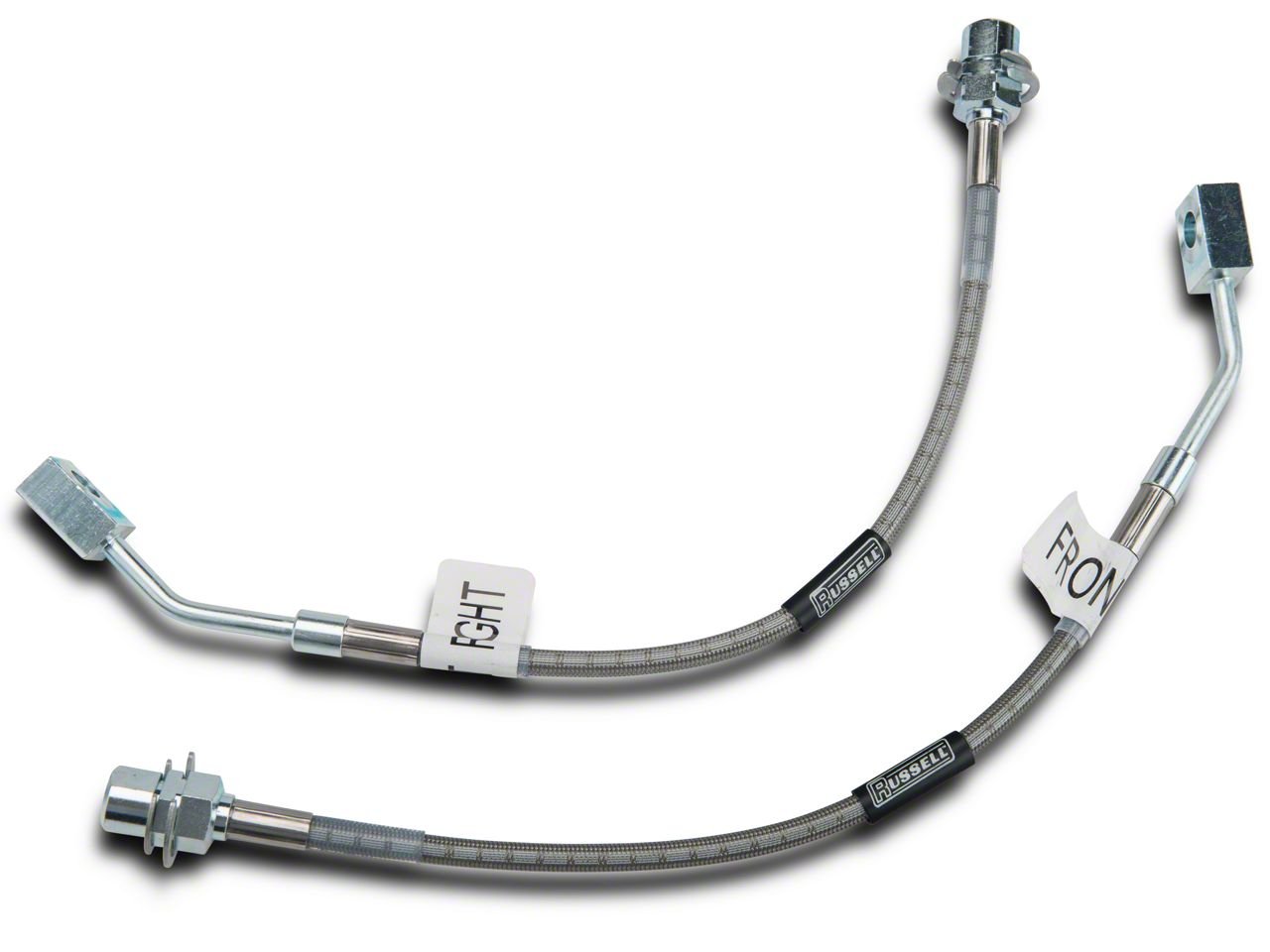 Russell Mustang Stainless Braided Brake Lines - Front (96-04 Cobra, 99-04  GT), 693170 - Steeda
