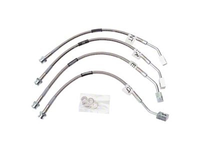 Russell Stainless Steel Braided Brake Line Kit; Front and Rear (97-04 Corvette C5)