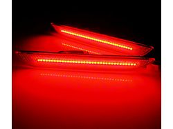 S550 Euros V2 Rear Side Marker Lights; White LED; Smoked Lens (15-23 Mustang)