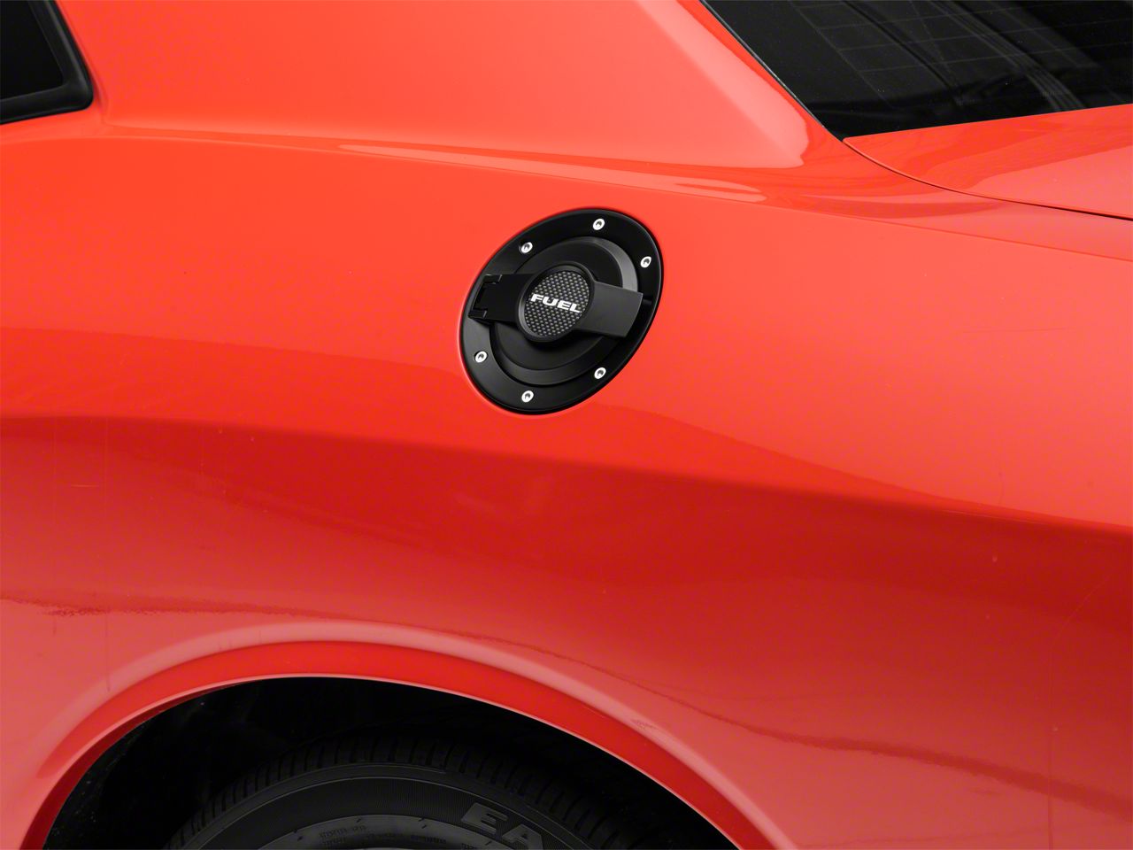 Drake Muscle Cars Challenger Billet Aluminum Fuel Door; All-Black