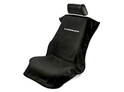 Seat Towel with Charger Logo; Black (Universal; Some Adaptation May Be Required)