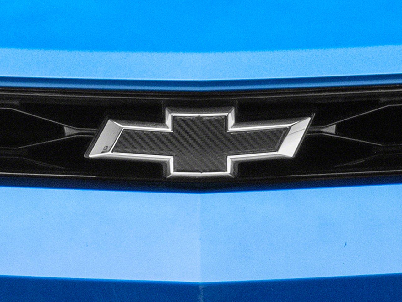 SEC10 Camaro Bowtie Emblem Cover Decal; Carbon Gloss Black CC22445 ...