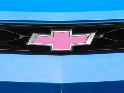 SEC10 Bowtie Emblem Cover Decal; Pink (Universal; Some Adaptation May Be Required)