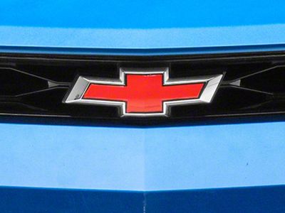 SEC10 Bowtie Emblem Cover Decal; Red (Universal; Some Adaptation May Be Required)
