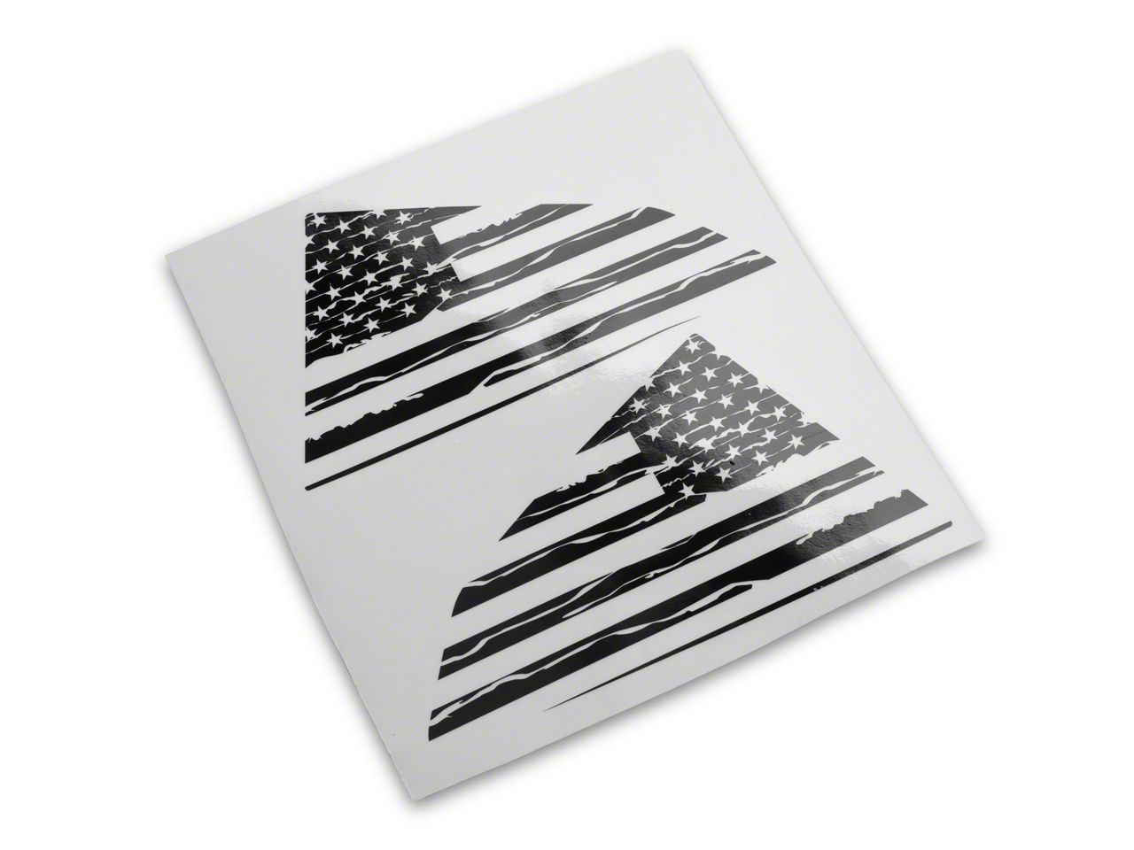 SEC10 Camaro Distressed Flag Quarter Window Decals; Gloss Black CC15258 ...