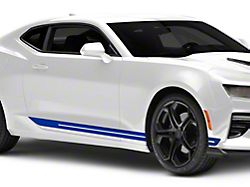 SEC10 Rocker Stripes; Blue (10-24 Camaro)