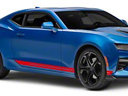 SEC10 Rocker Stripes; Red (10-24 Camaro)