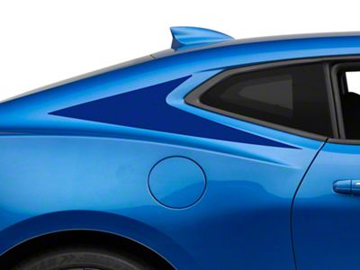 SEC10 Sail Panel Decals; Blue (10-24 Camaro Coupe)