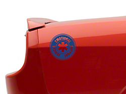 SEC10 Emotional Support Vehicle Decal; Blue (Universal; Some Adaptation May Be Required)