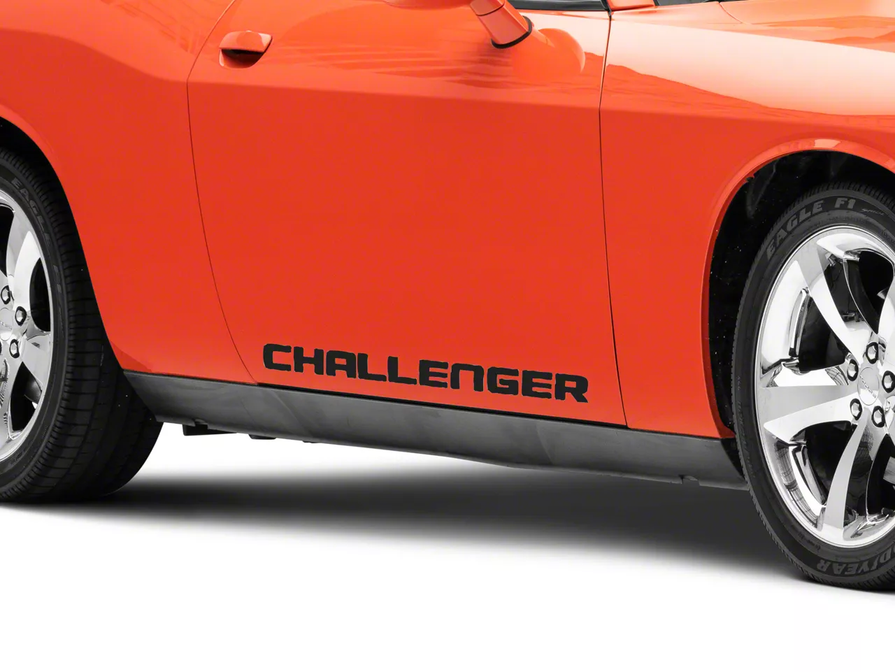 Officially Licensed MOPAR Challenger Rocker Stripes; Matte Black 