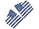 SEC10 Distressed Flag Quarter Window Decals; Blue (06-23 Charger)