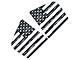 SEC10 Distressed Flag Quarter Window Decals; Gloss Black (06-23 Charger)