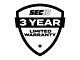 SEC10 Distressed Flag Quarter Window Decals; Gloss Black (06-23 Charger)