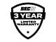 SEC10 Distressed Flag Quarter Window Decals; Matte Black (06-23 Charger)