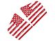 SEC10 Distressed Flag Quarter Window Decals; Red (06-23 Charger)