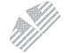 SEC10 Distressed Flag Quarter Window Decals; Silver (06-23 Charger)