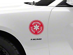 SEC10 Emotional Support Vehicle Decal; Red (Universal; Some Adaptation May Be Required)